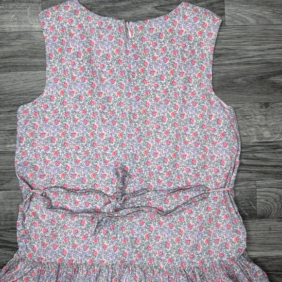 Gap Kids Little Girl's Drop Waist Floral Pink Dress w/ Tulle Slip Size L - Picture 4 of 10